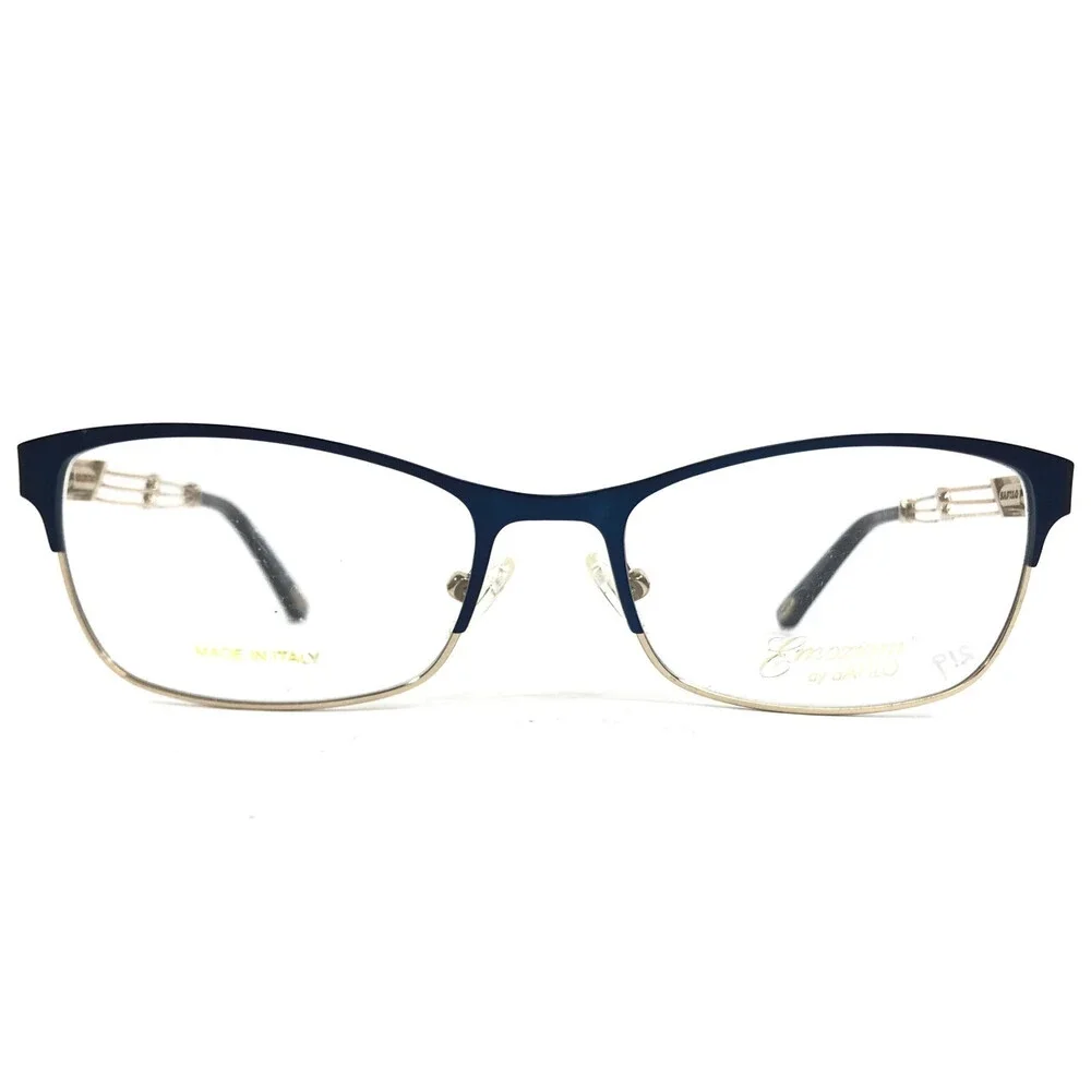 Emozioni by Safilo Eyeglasses Frames EM4364 DA4 Blue Gold Full Rim 54-17-135